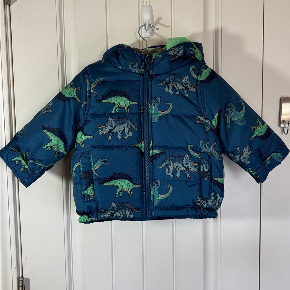 Carter’s Dinosaur Infant Winter Coat Size 18 Months